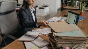 煩雑な業務の状態