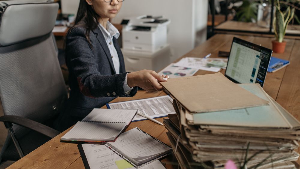 煩雑な業務の状態